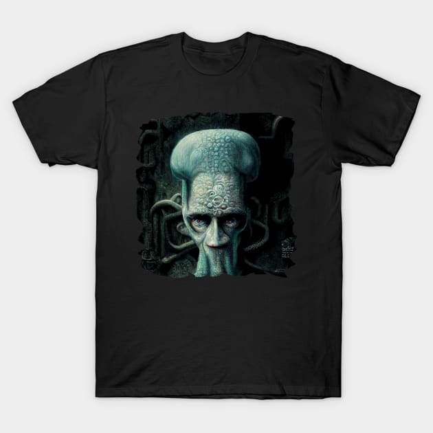 HR Giger - Squidward T-Shirt by Mikaeus